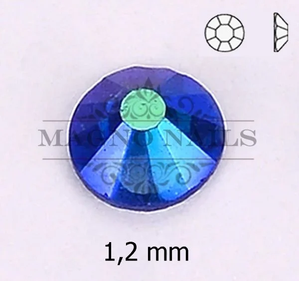 Glas Ministrasssteine rund - Saphire AB Nail Art Nails Nagel Nögel Nailart